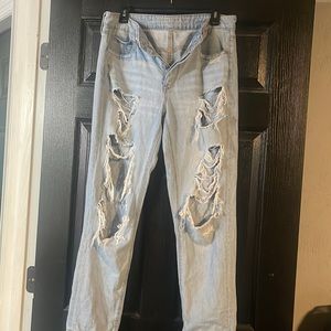 Super distressed American eagle jeans